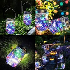 Solar Hanging Lamps Mason Jar