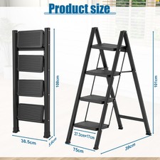 Portable Step Ladder Lightweight Folding Step Stool w/Anti Slip Tread,Heavy Duty