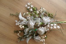 Job Lot Of Artificial Christmas Flowers - Creams Golds