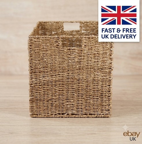 Seagrass foldable storage box - foldable,