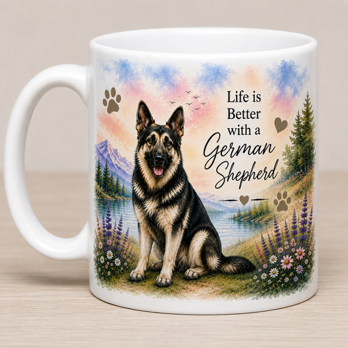 Black silver german shepherd - german,