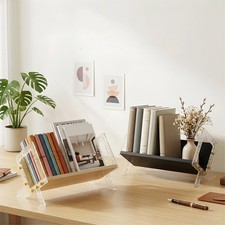 Tilting tabletop shelf with - tabletop,