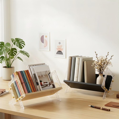 Tilting tabletop shelf - tabletop,