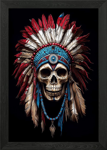 Skull native american - skull, in
