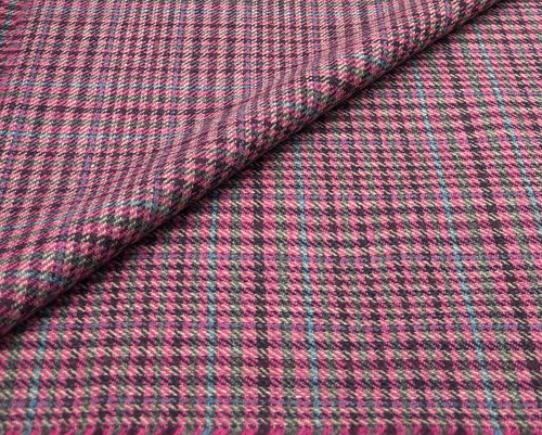 Multicolour check fabric wool - check,