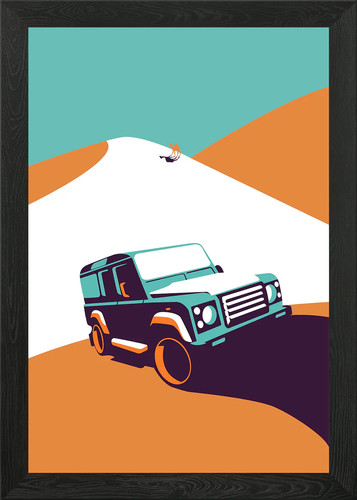 Land rover framed wall art - land,