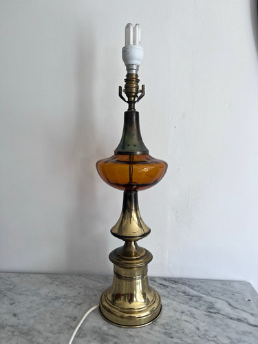 Vintage brass amber - brass,