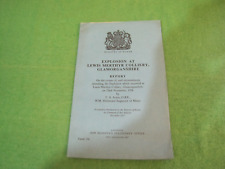 Explosion At Lewis Merthyr Colliery , Glamorganshire Report Booklet