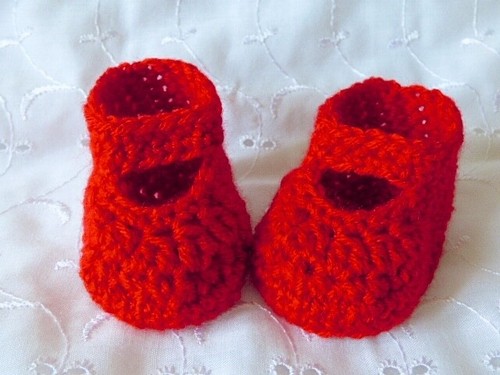 Dolls clothes red - red, crochet