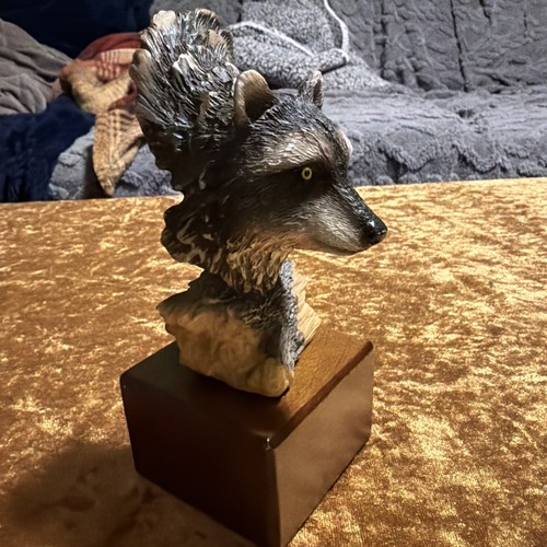 Vintage husky wolf dog bust - husky,