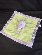 Disney WDW Lumpy Heffalump Elephant Comforter Security Blankie Mint Lilac Satin 