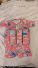 Girl’s Pink Fish Design Float Swimming Suit Swim Aid Age 2-3-4