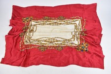 Vintage Chanel 100% Silk Scarf Jewellery Jewels Design Red Cream Double C