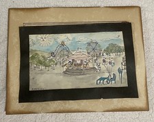 Vintage Mid Century Watercolor