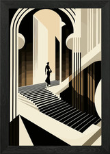 Art Deco Woman on Stairs