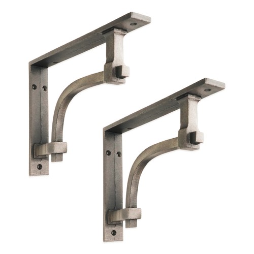 Shelf bracket pair pewter - bracket,