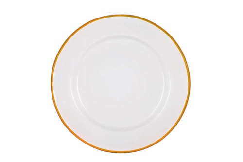 White enamel dinner - dinner, plates