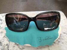 Emilio Pucci Womens Designer Sunglasses Black With Grey/Black Patterned ArmsBNIB