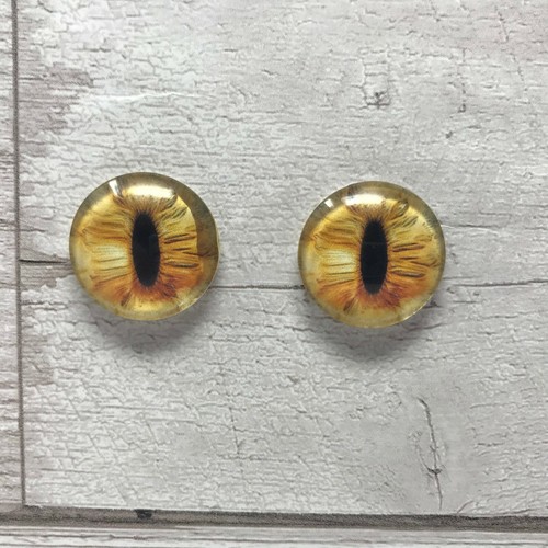 Amber glass eyes - , for