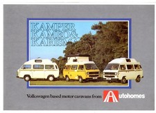 Volkswagen Transporter Autohomes Caravans Mid 1980s UK Market Foldout Brochure