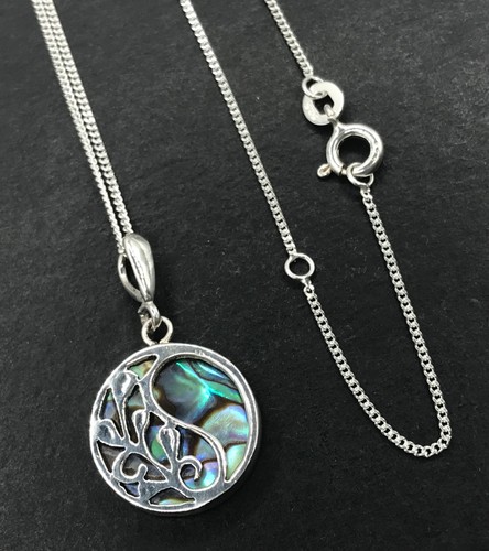 Abalone pendant necklace solid