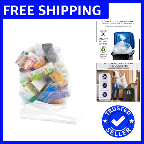 90l transparent recycling bin - 90l,