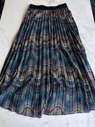 Moda pleated midi skirt - pleated,