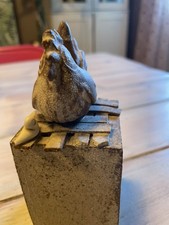 Paul Gandy Studio pottery Hen on Nest with Egg signed 