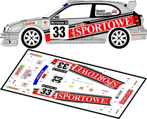 Decals toyota corolla wrc - 1/43,