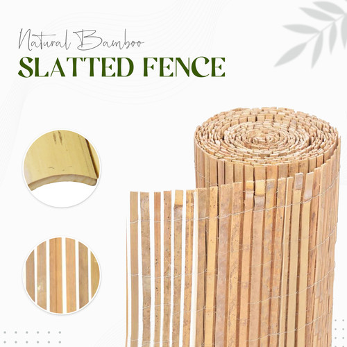 Bamboo slat natural garden - bamboo,