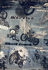 Blue Retro VTG Motorcycle Bike Club Racing Moto Cross by Windham BTFQ