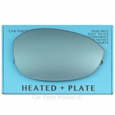 Right side blue mirror glass for Alfa Romeo Brera Spider 06-10 heated +plate