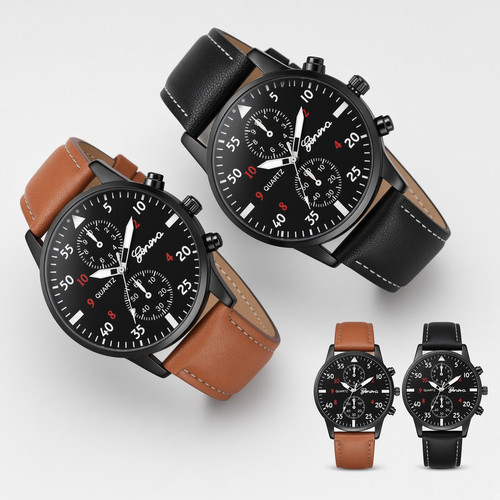 Geneva men quartz wristwatch - geneva,