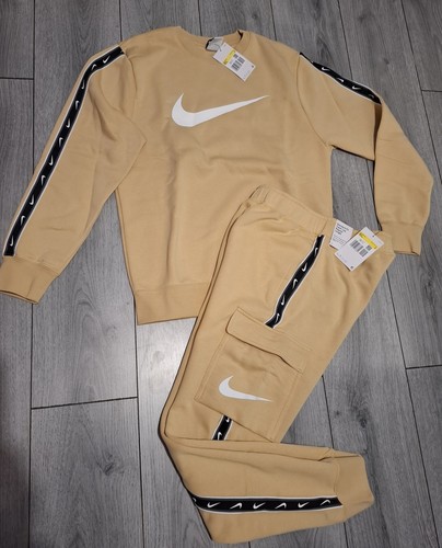 Men nike beige tracksuit - s,