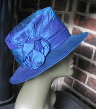 KANGOL COLLECTION Turqouise Green Blue Iridescent Fabric Brim Hat Wedding Races