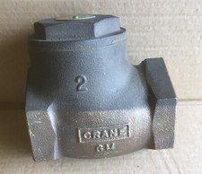 Crane bronze swing check valve D138AT (American Thread), PN25, Size 2", NEW