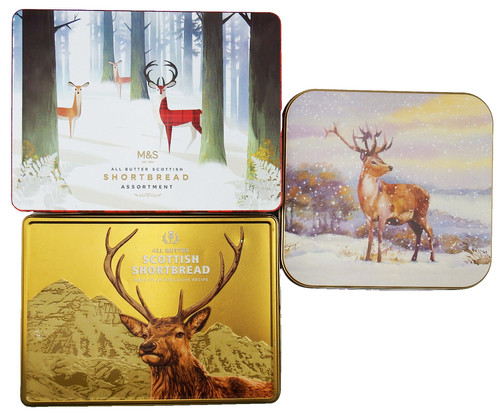 Shortbread empty biscuit - shortbread, tins