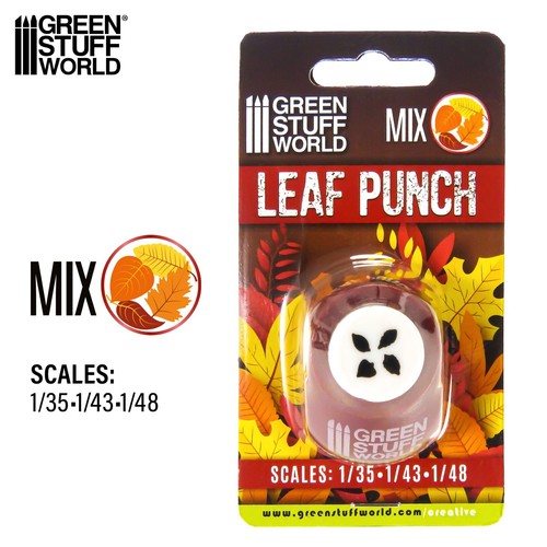 Miniature leaf punch red - miniature,