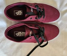  Vans Authentic Off The Wall Womens Bordeaux Trainers Size 4 in VGC