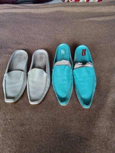 Turquiose leather heeled - leather,