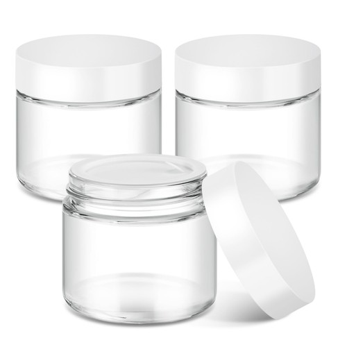 Glass jars with - oz,