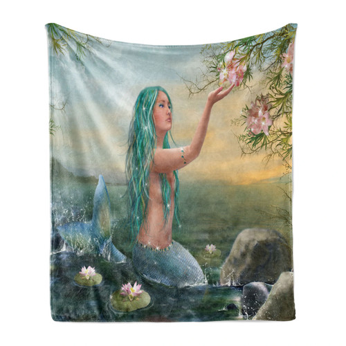 Mermaid soft flannel fleece - mermaid,