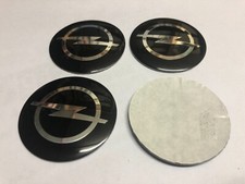 4x Sticker Opel Wheel Centre Cap Emblem Decal 56mm Black / Silver Stickers
