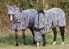 Zebra Print Horse Fly Rug All