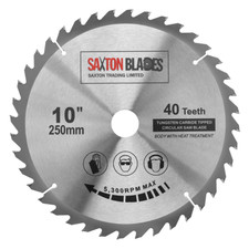  Saxton TCT Circular Wood Saw Blade 250mm x 40T for Festool Bosch Makita Mitre