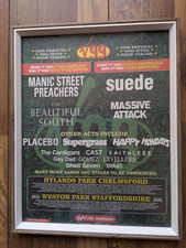 V99 Festival early line-up framed vintage original NME page Manics, Suede