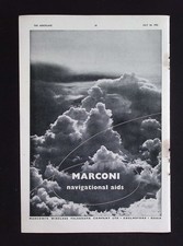 Original 1953 Advert Marconi Navigational Aids Wireless Telegraph