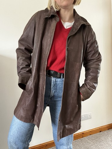 Vintage 90s leather jacket - vintage,