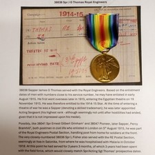 Researched WW1 Victory Medal Thomas poss Postman/sorter RE Postal Section Egypt?