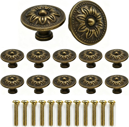 12pcs vintage bronzy cabinet - 12pcs,
